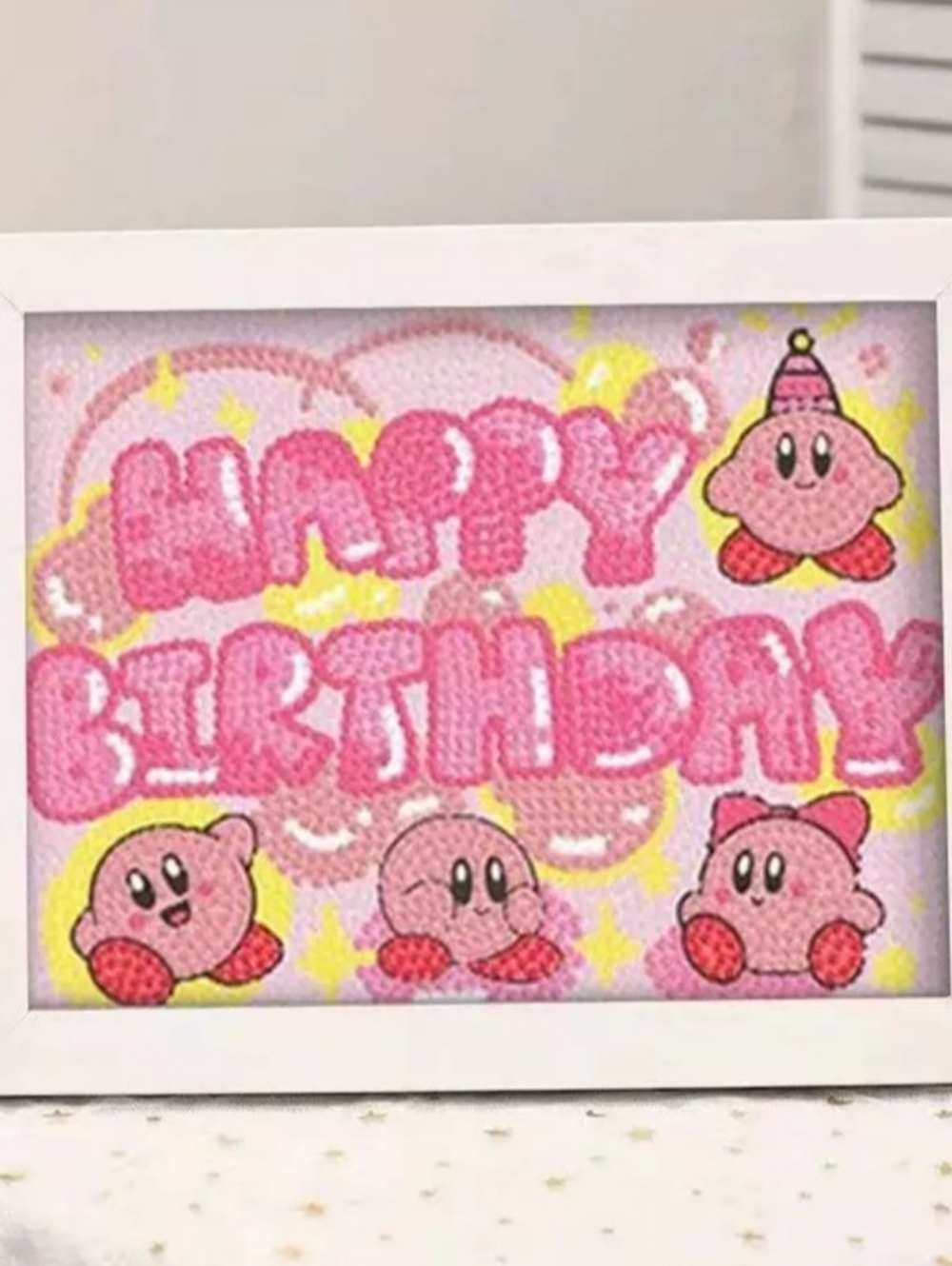 Brand New DIY Kirby Diamond Beads Art With Frame